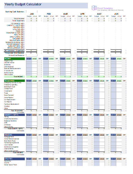 Budget Calculator xlsx