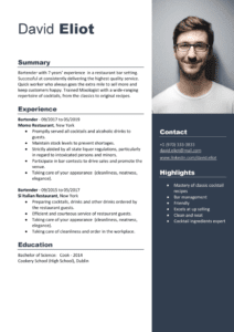 Resume template for Job