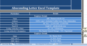 Absconding-Letter-Excel-Template