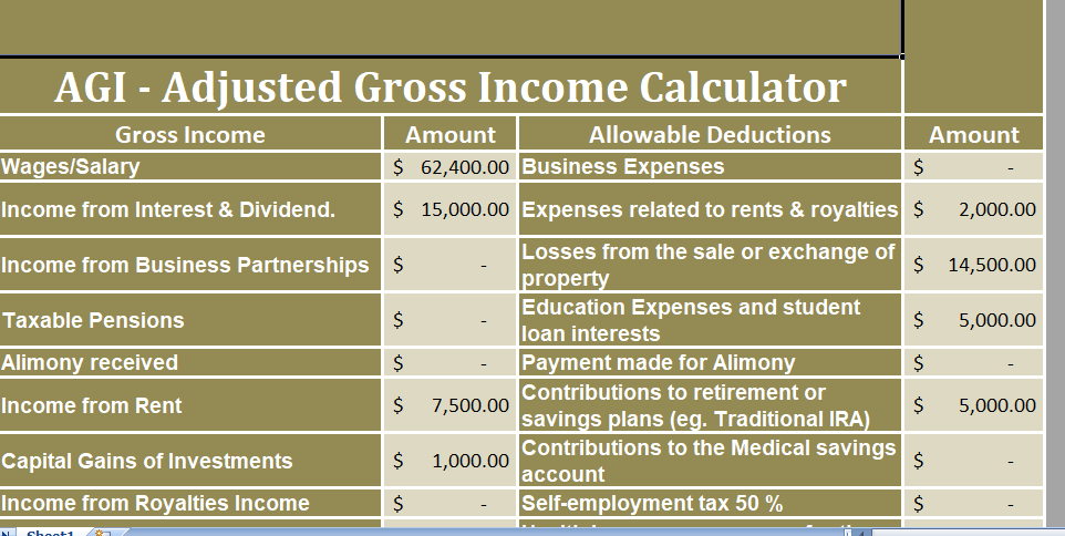Adjusted-Gross-Income-Calculator