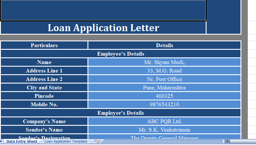 Loan-Application-Excel-Template