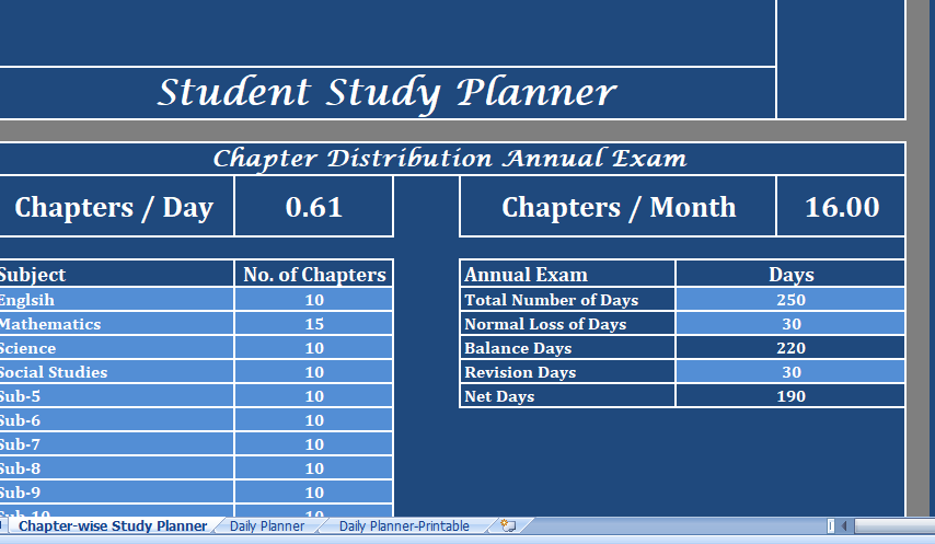 Student-Study-Planner