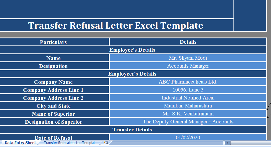 Transfer-Refusal-Letter-Excel-Template