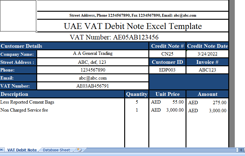 UAE-VAT-Debit-Note-Template