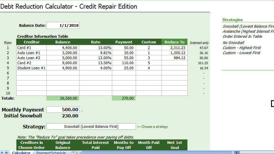 credit repair calculator