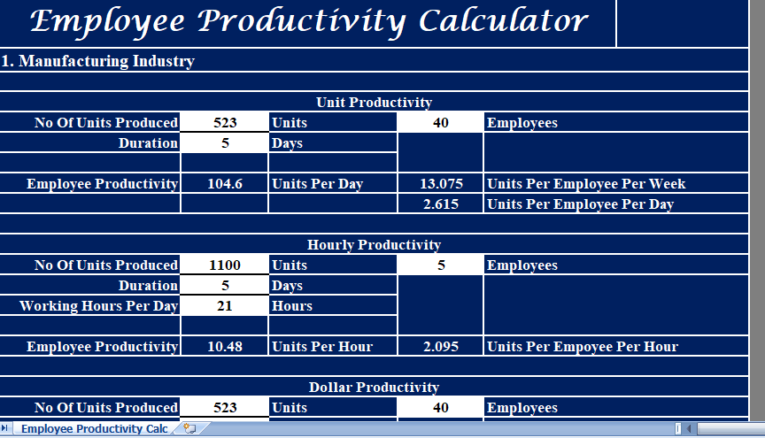 Employee-Productivity-Calculator