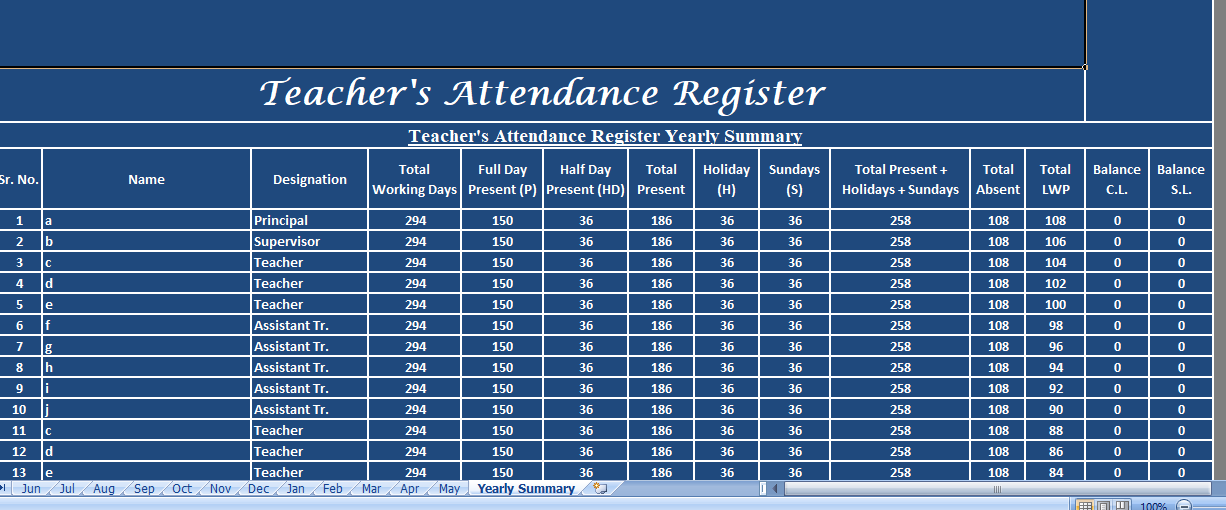Teachers-Attendance-Register