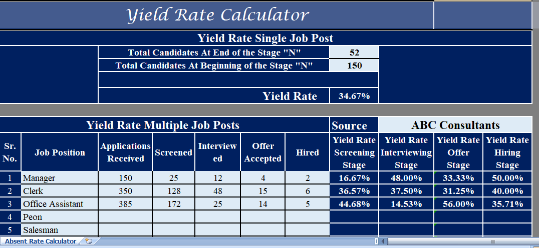 Yield-Rate-Calculator