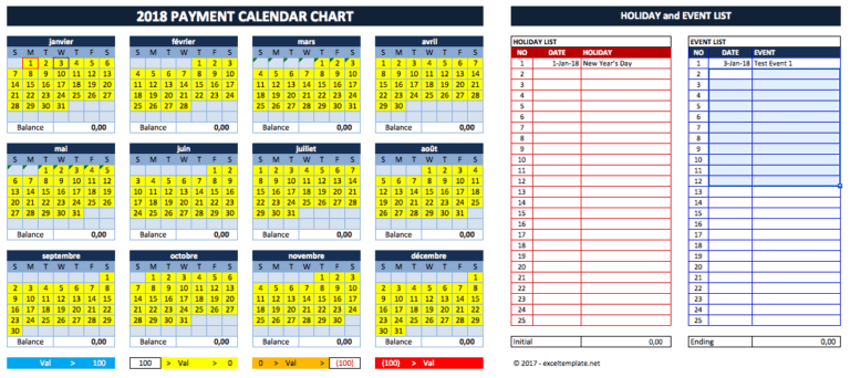 Cash Flow Planner excel template for free