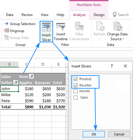 insert-slicer-excel-