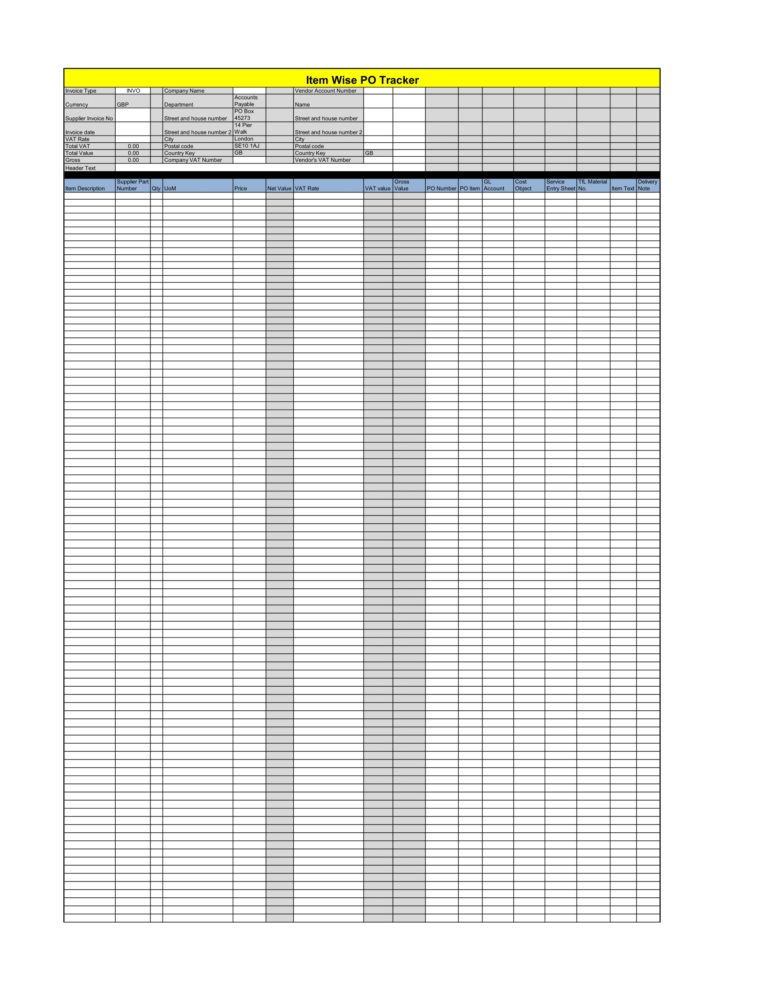 Item Wise PO Tracker Template in Excel Enhance Purchase Order Management Item Wise PO Tracker Template in Excel Enhance Purchase Order Management